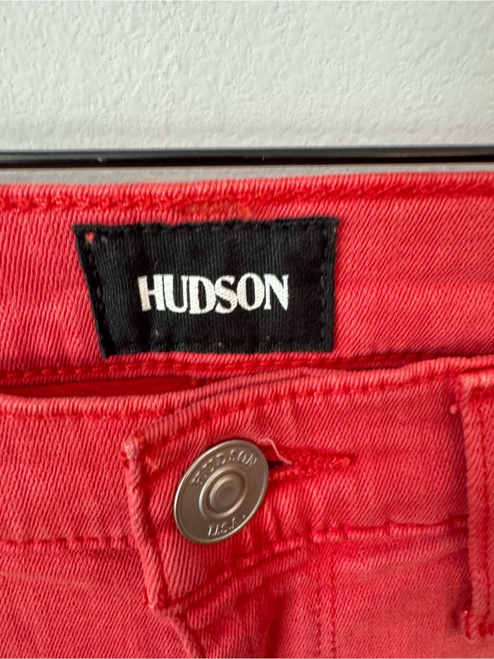 Hudson Jeans Women’s Coral-Red Super Skinny Jeans Sz 29 - Picture 3 of 9